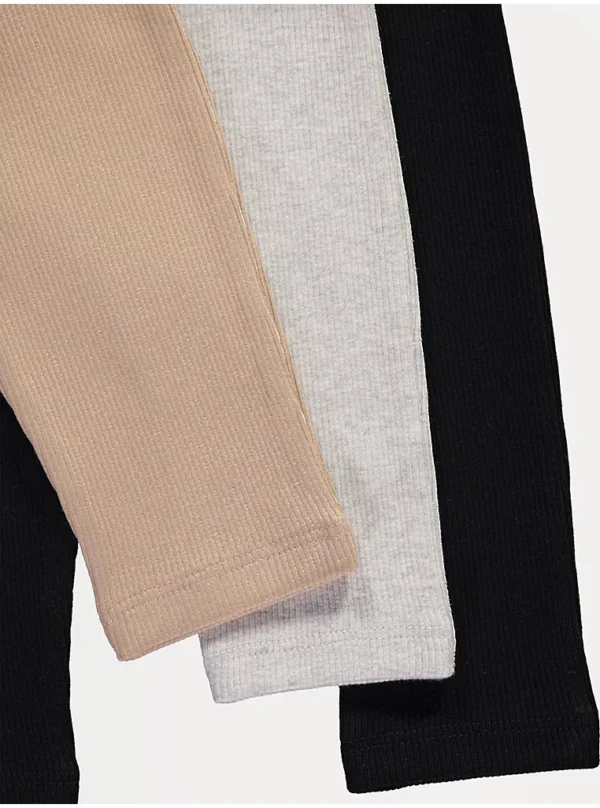 Geta neutrale me material ribbed, paketë me 3 copë