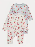 “Set 2 pizhama foshnjash pa shputa, me zinxhir dhe dizajn luleshtrydhe”