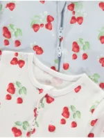 “Set 2 pizhama foshnjash pa shputa, me zinxhir dhe dizajn luleshtrydhe”