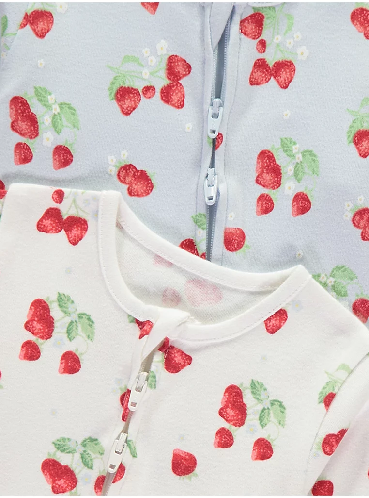 “Set 2 pizhama foshnjash pa shputa, me zinxhir dhe dizajn luleshtrydhe”