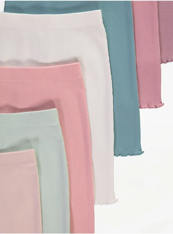 Geta rozë me teksturë rib dhe buzë marule – paketë 7 copë