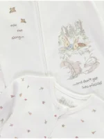 Set me 2 pizhame Peter Rabbit me zinxhir, ngjyrë krem