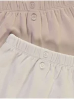 Pantallona rehatshme me material fleece në ngjyra neutrale, paketë me 2 cope