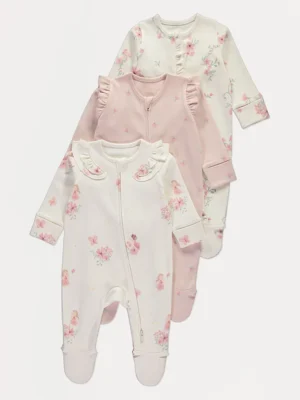 Set prej 3 pizhamesh me dizajn zanash dhe motive lulesh