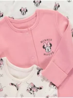 Pizhame për bebe Disney Minnie Mouse, me këmbë të mbuluara – paketë me 3 copë
