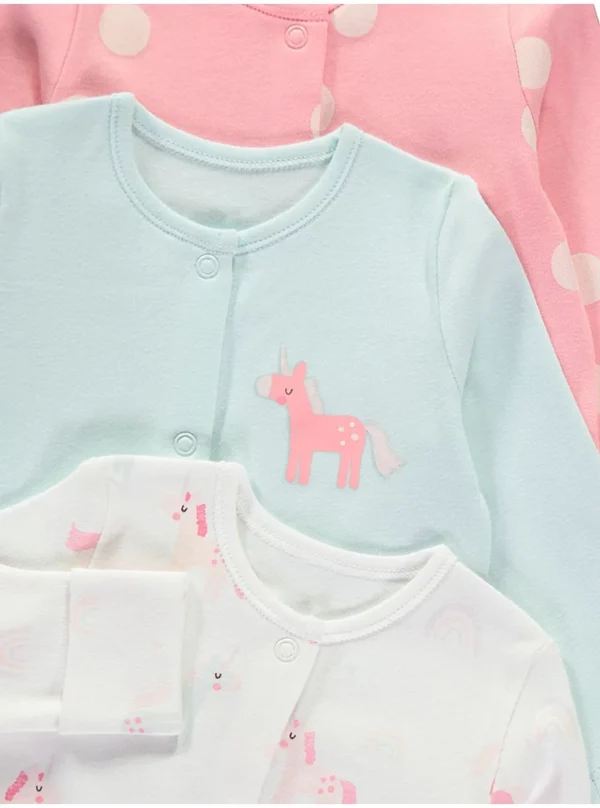 Pizhame për bebe me njëbrirësh dhe pika