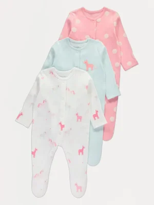 Pizhame për bebe me njëbrirësh dhe pika