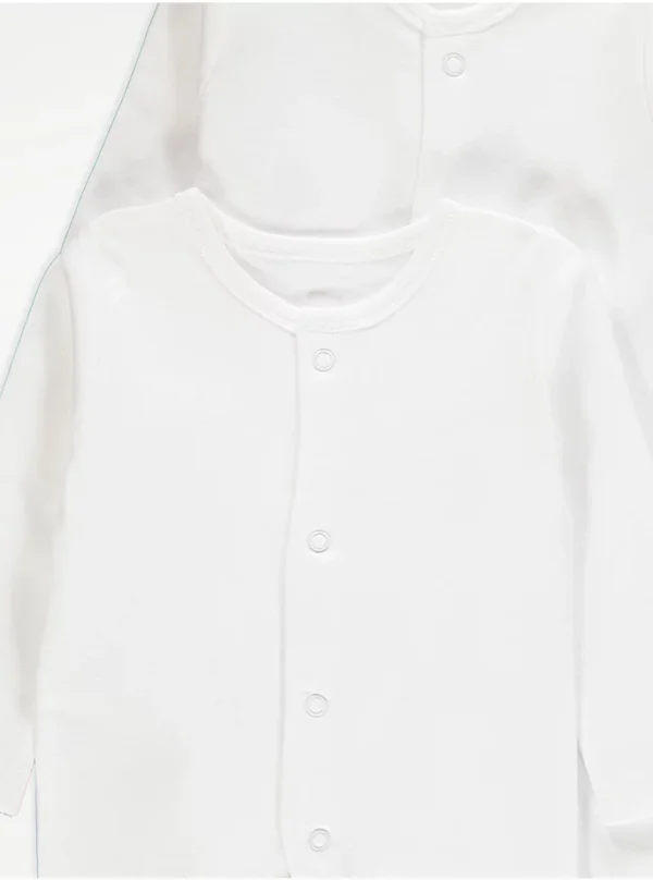 Pizhame të bardha për foshnja me mëngë të gjata – paketë 5 copë