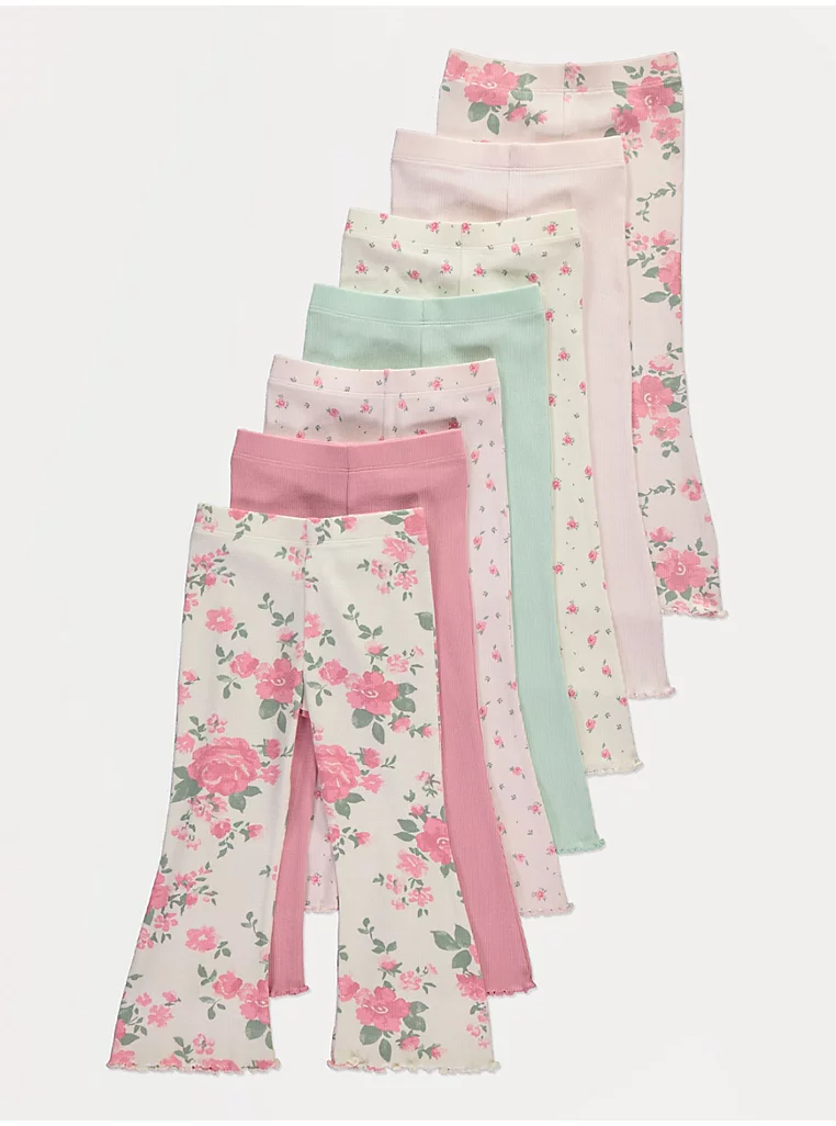 Leggings roze me këmbë të zgjeruara