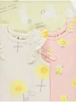 “Set me 3 romperë në ngjyra me supe të valëzuara”