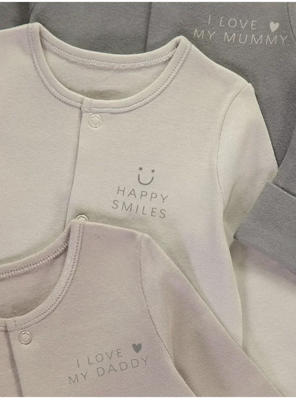 Pako 3 copë fustanpalë për gjumë Neutral Love – Mami dhe Babai