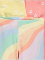 Leggings me relie (me vija) në ngjyrat e ylberit – pako 5 copë.