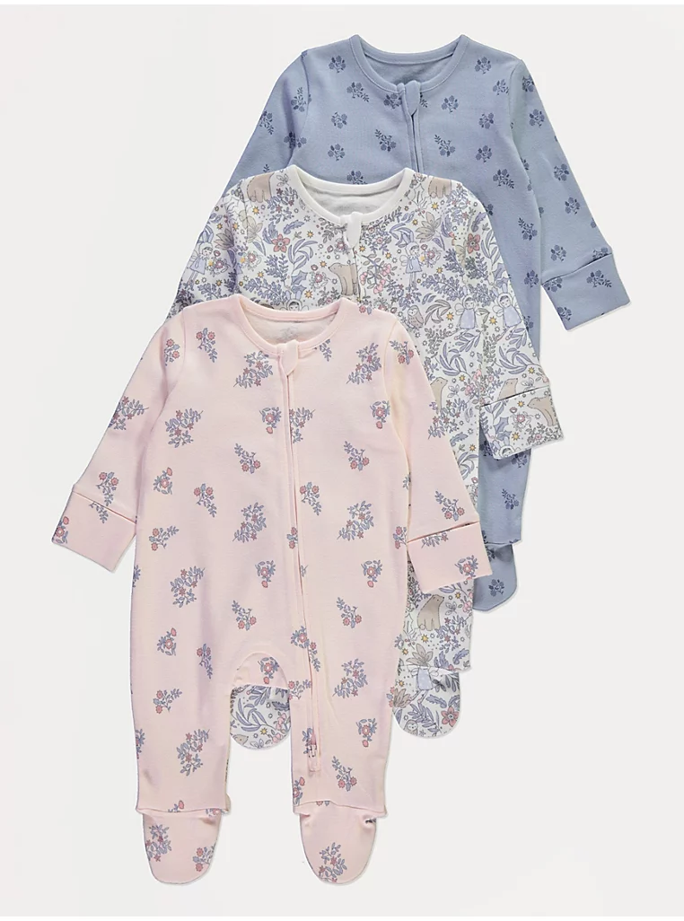 Pako 3 copë rroba gjumi me zinxhir me motive florale