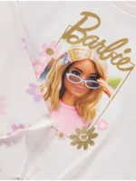 Barbie krem me bluzë me lule dhe leggins me fund të zgjeruar