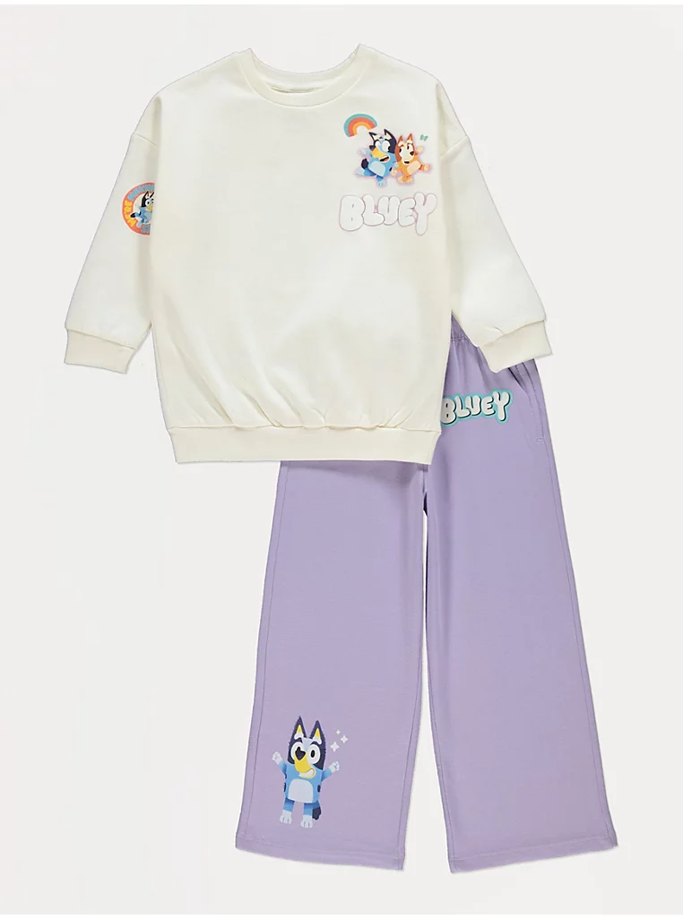 Set Bluey me bluzë ylberi dhe pantallona joggers të gjera
