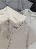 Set 5 copë romper-a neutral me rrip dhe zinxhir