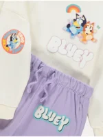Set Bluey me bluzë ylberi dhe pantallona joggers të gjera