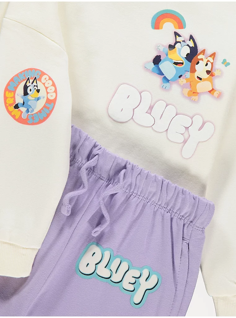 Set Bluey me bluzë ylberi dhe pantallona joggers të gjera