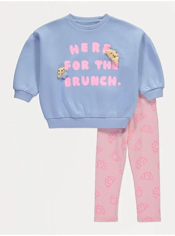 Set bluzë sportive dhe streçe ngjyrë blu e çelët