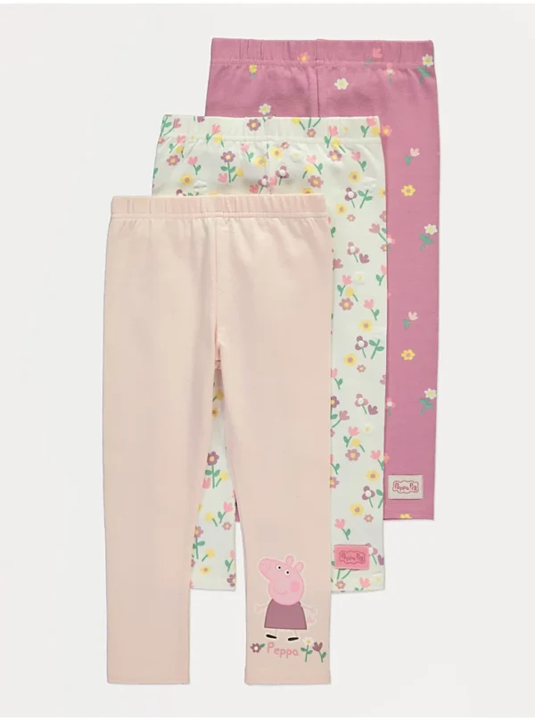 Leggings rozë me motive florale