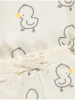 Set bluzë dhe pantallona sportive krem me zog